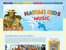 Tablet Screenshot of hawaiikidsmusic.com